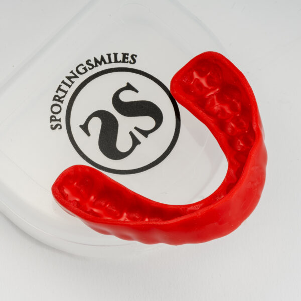 Red sports mouthguard